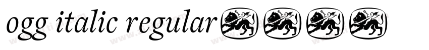 ogg italic regular字体转换
